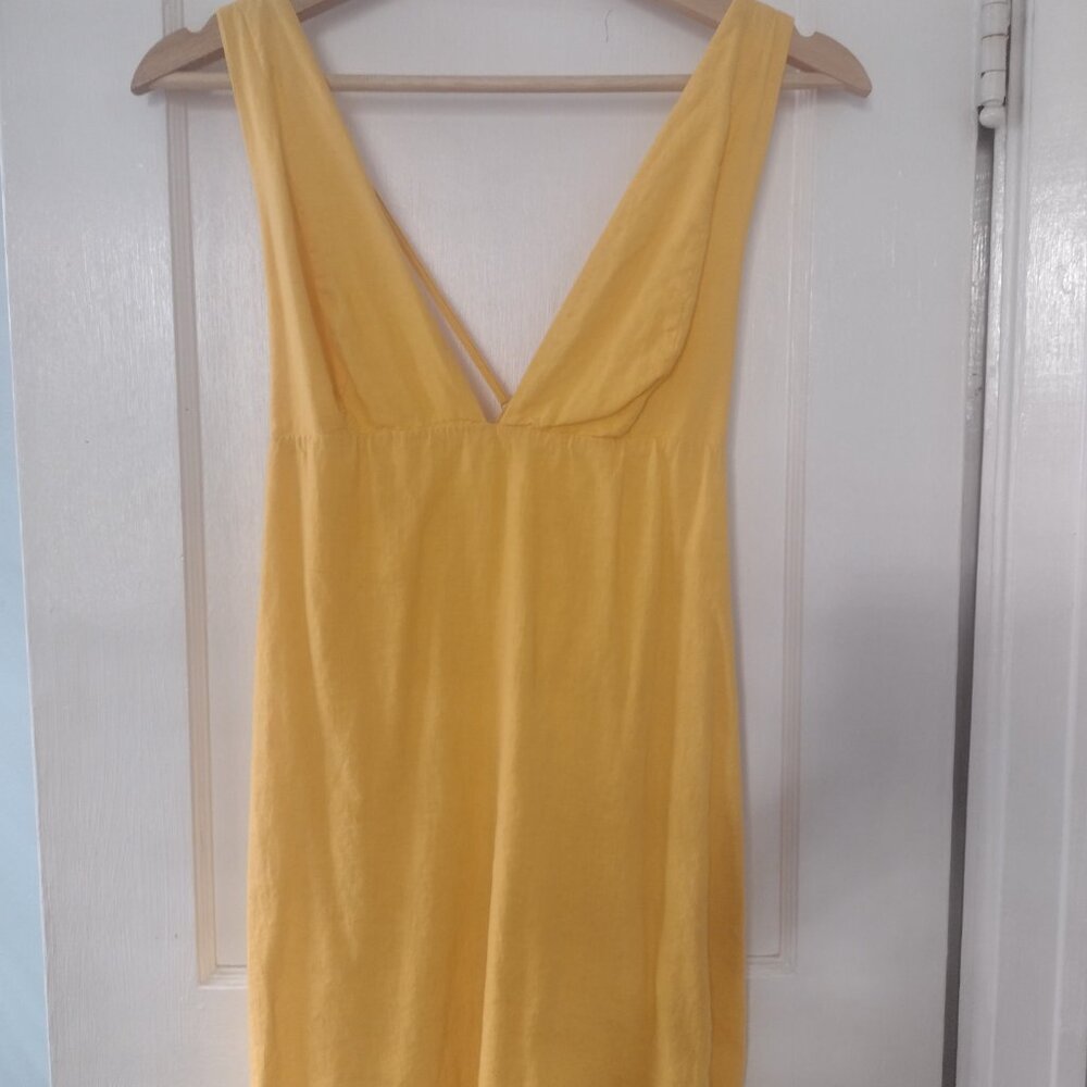 Urban Outfitters Breezy Plunging Linen Mini Dress - Picture 2 of 4
